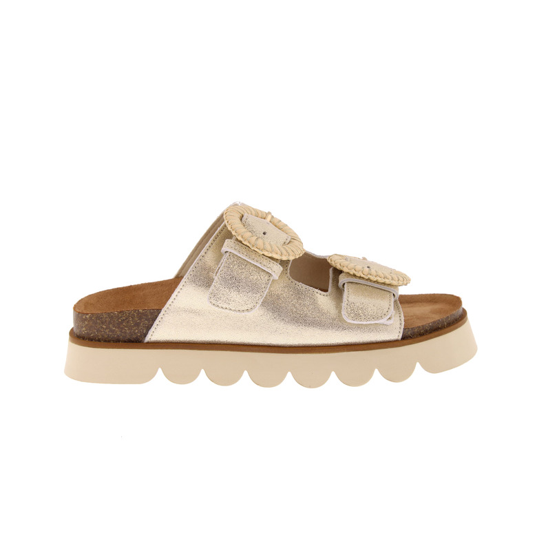 No Name thong slippers gold 1