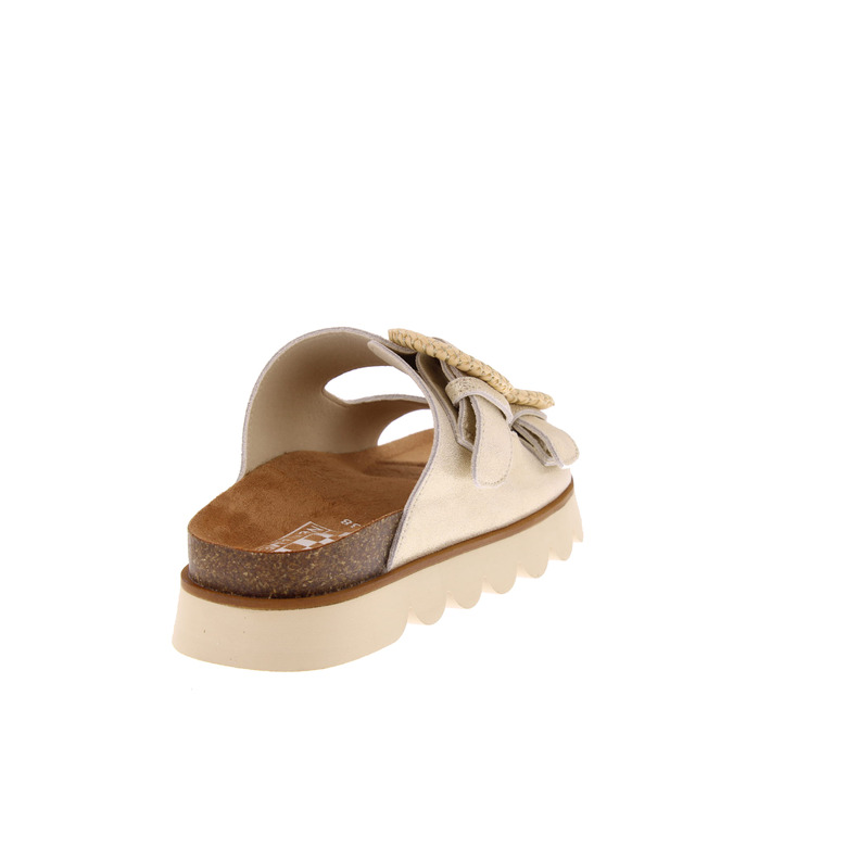 No Name thong slippers gold 4