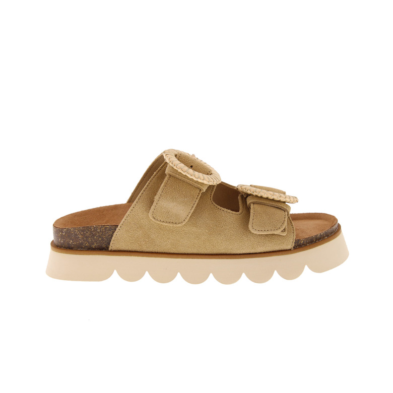 No Name thong slippers lightbrown 1