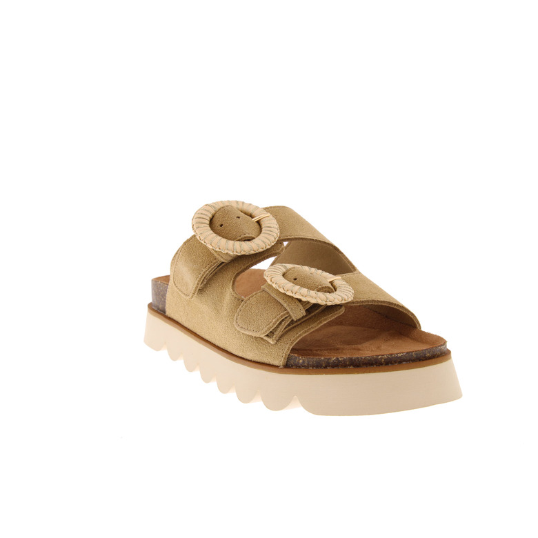 No Name thong slippers lightbrown 2