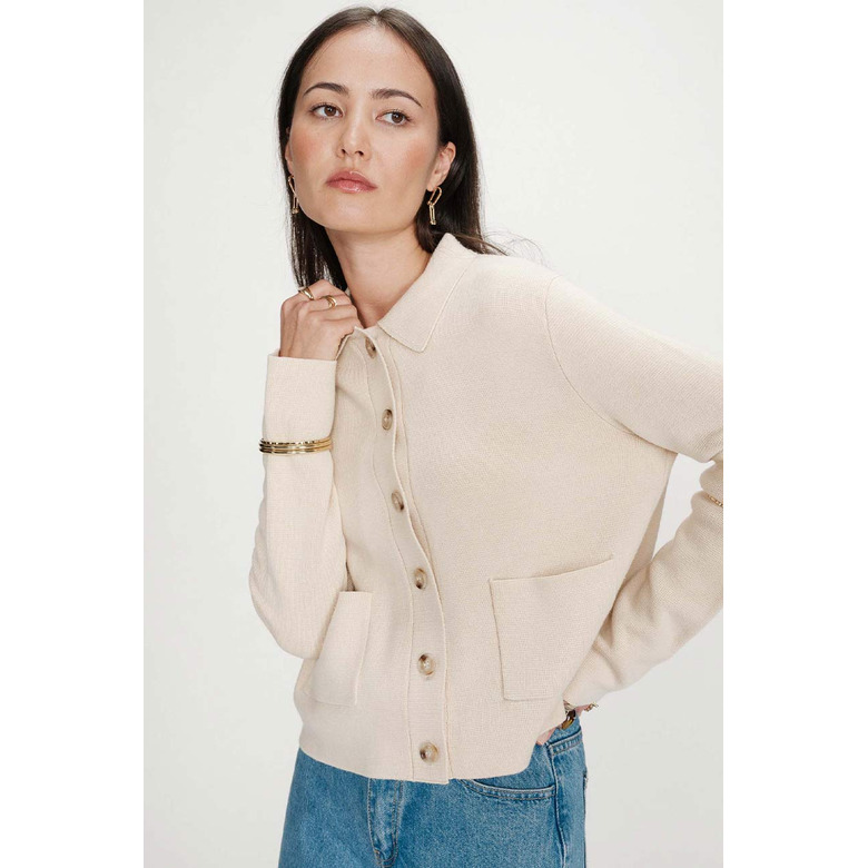 Grace & Mila strickjacke beige 2