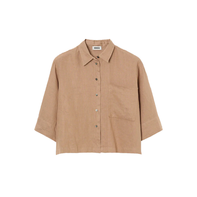 Zenggi blouse lightbrown 1