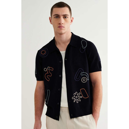 Wax London hemd blau