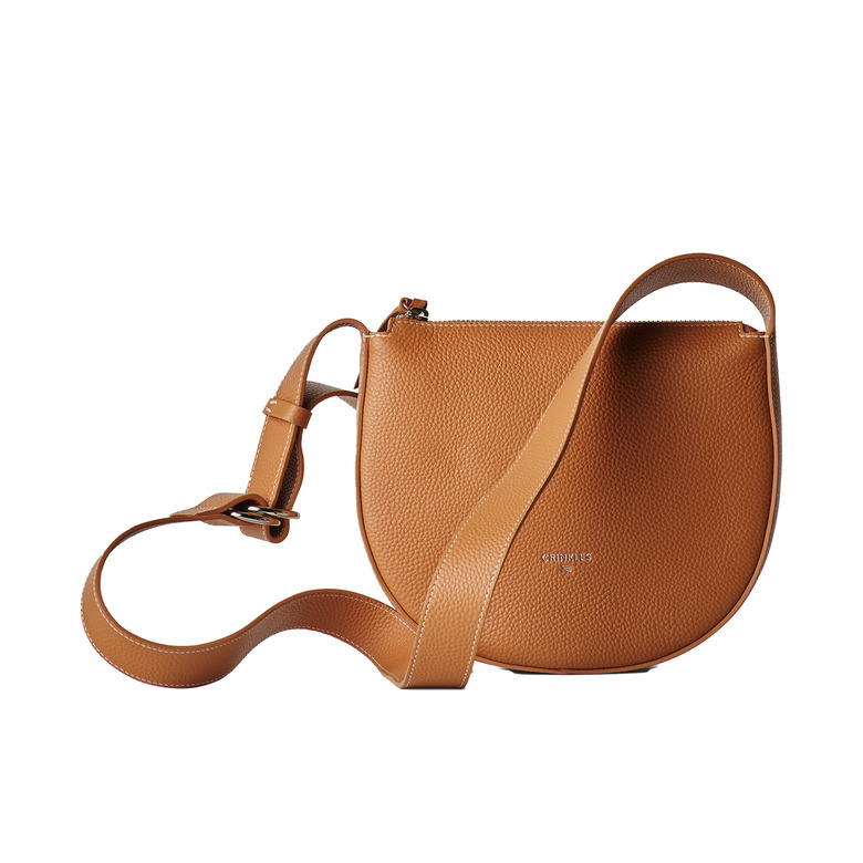 Crinkles Sibel crossbody camel 1