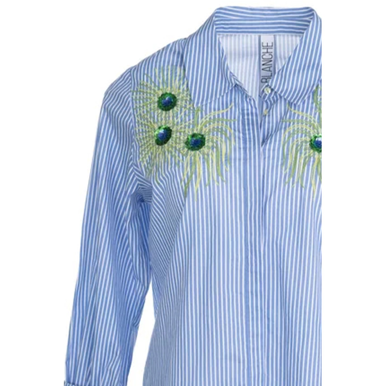 Dame Blanche chemisier bleu 2