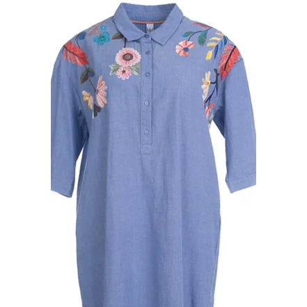 Dame Blanche kleid blau