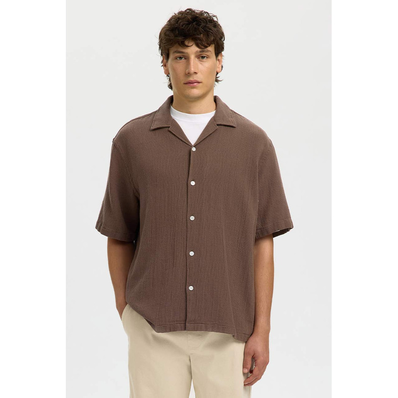 Selected Homme hemd bruin 2