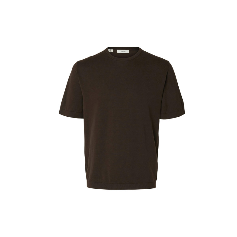 Selected Homme t-shirt bruin 1