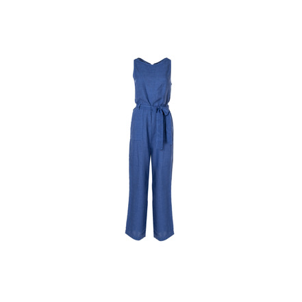 120%lino jumpsuit blau