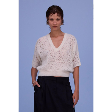 Nathalie Vleeschouwer trui ecru