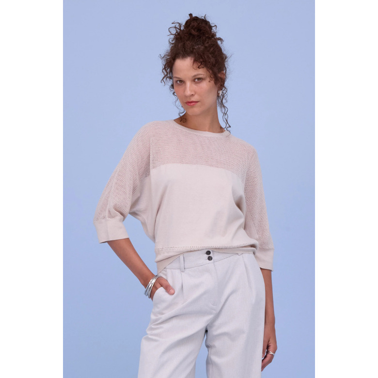 Nathalie Vleeschouwer trui beige 2