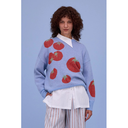 Nathalie Vleeschouwer trui blauw