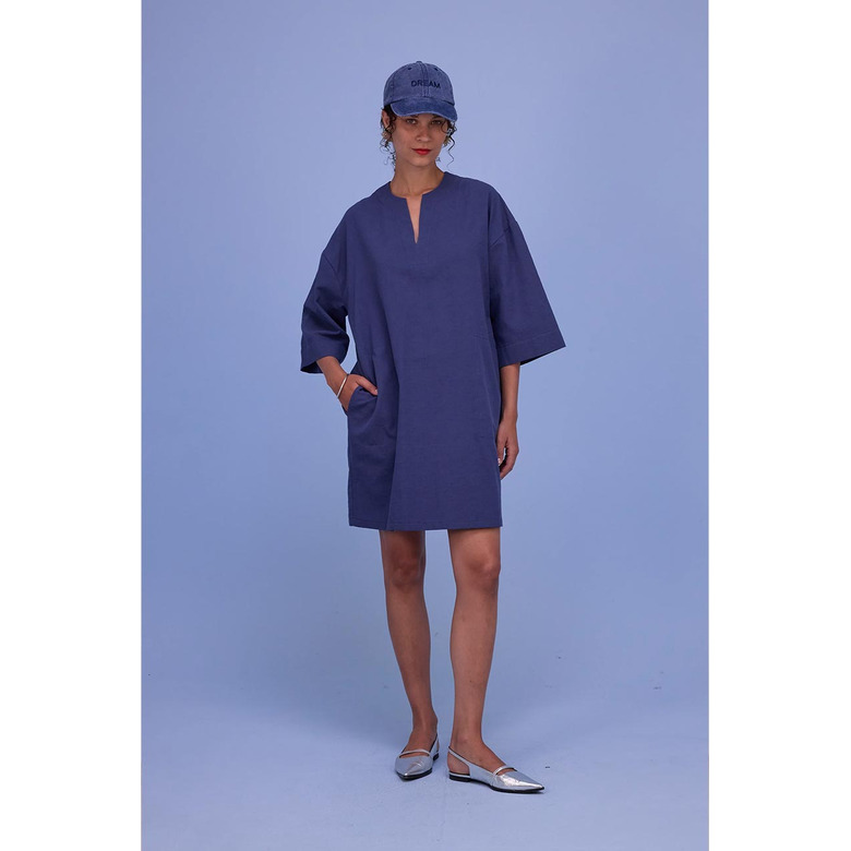 Nathalie Vleeschouwer jurk blauw 2