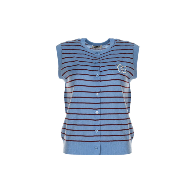 Frnch cardigan blauw 1