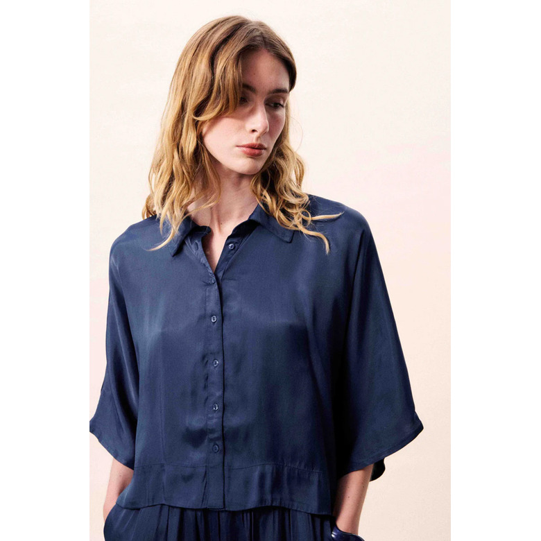 Frnch blouse blauw 2