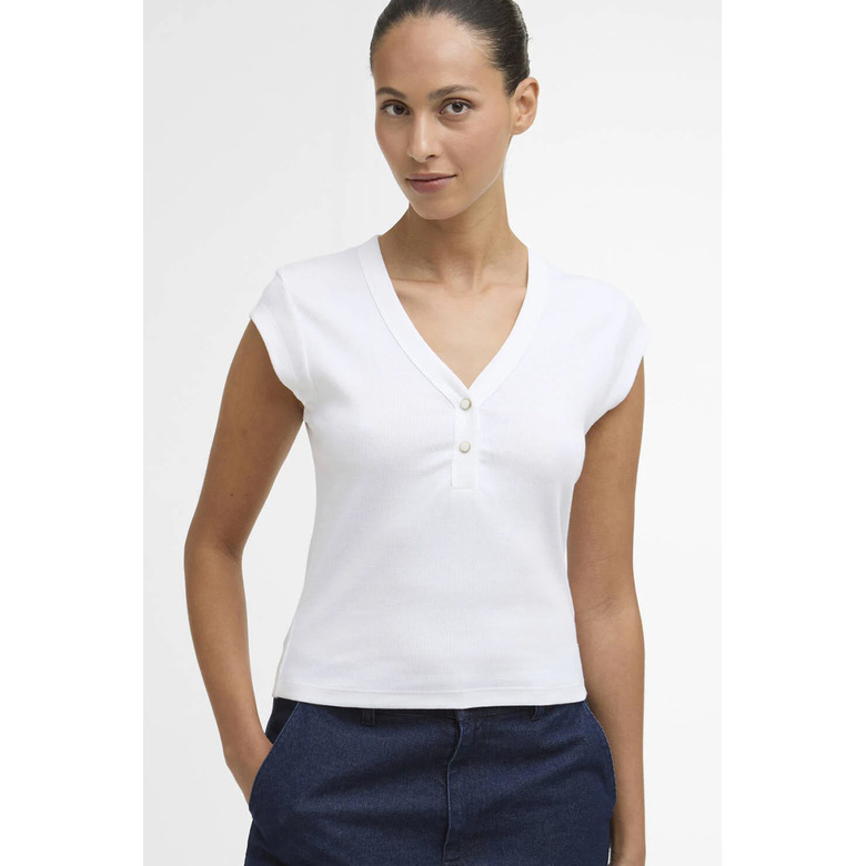 Barbour t-shirt wit 2