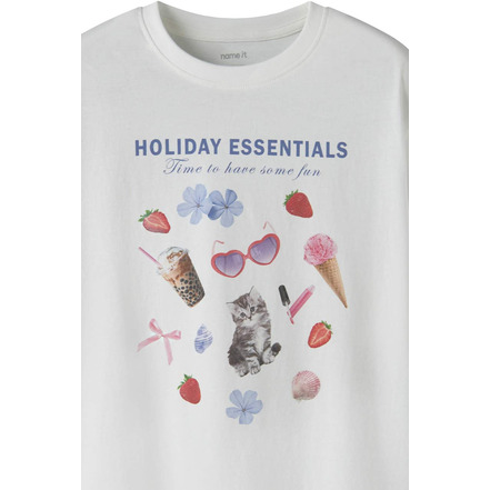 Name It Meisjes t-shirt ecru