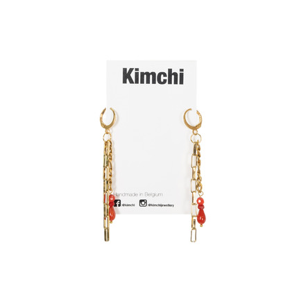 Kimchi oorbellen rood