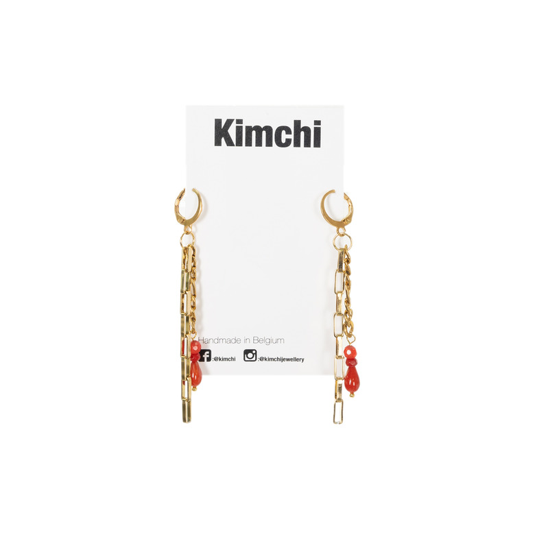 Kimchi oorbellen rood 1