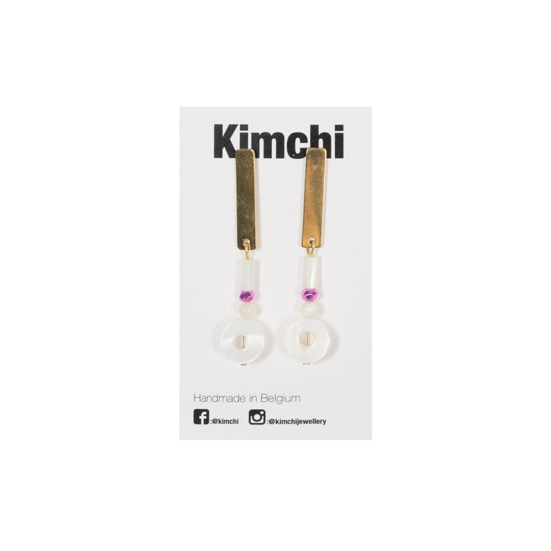 Kimchi oorbellen wit 1