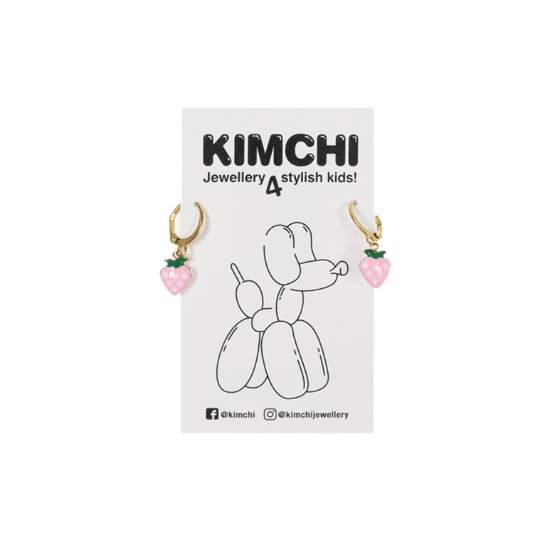 Kimchi oorbellen roze 1