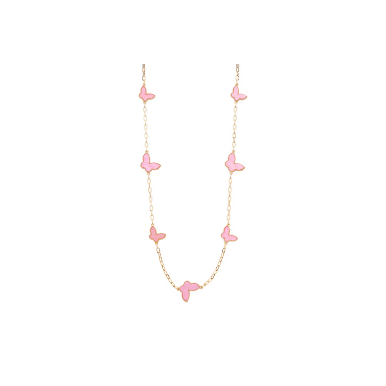 Les Cordes necklace pink 1