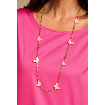 Les Cordes necklace pink