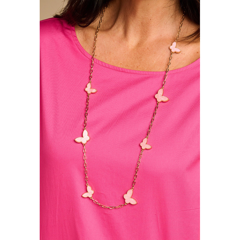 Les Cordes necklace pink 2