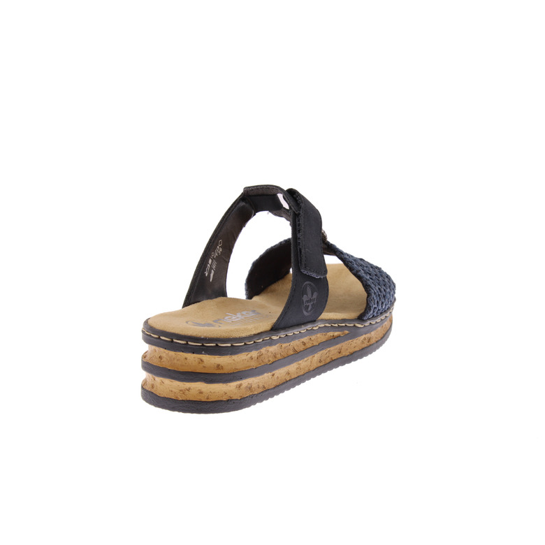 Rieker slippers blauw 4