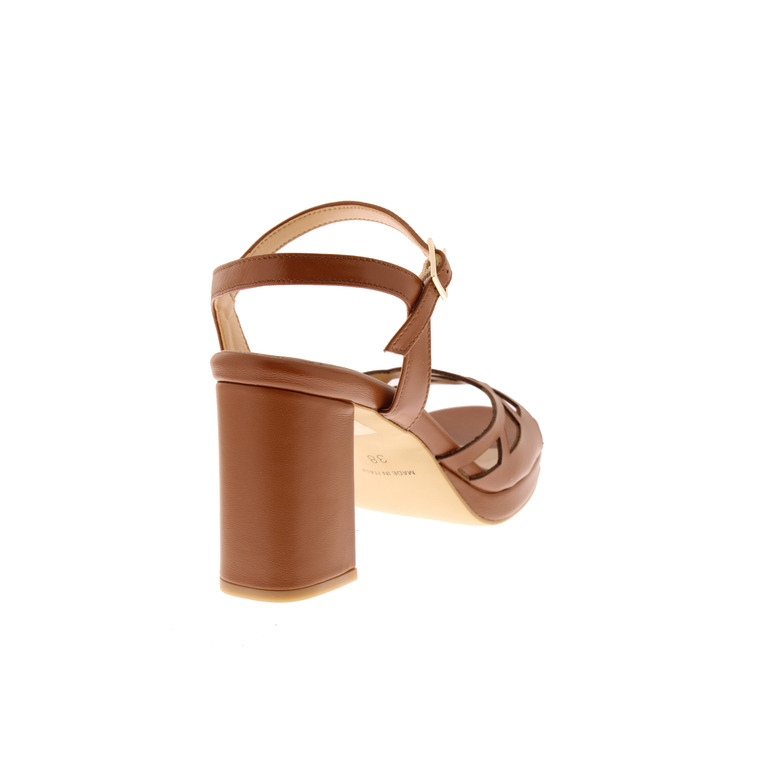 Emmeblu Altramarea sandalen cognac 4