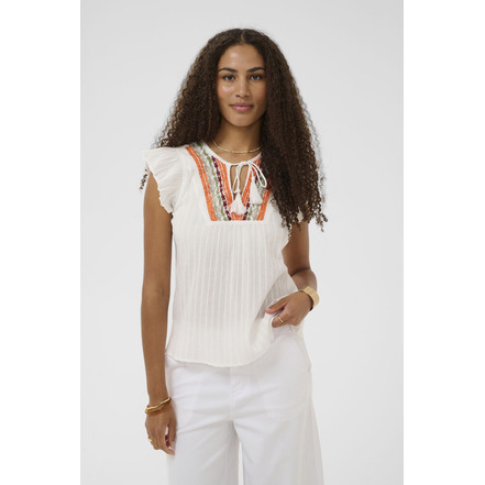 Cream blouse wit
