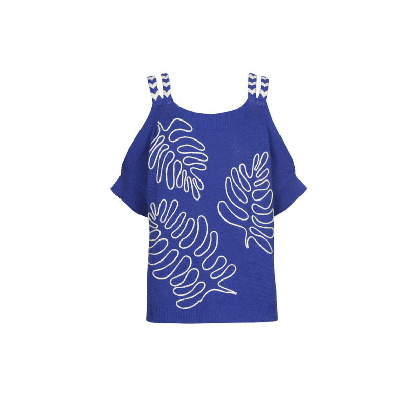 Caroline Biss pull bleu 1