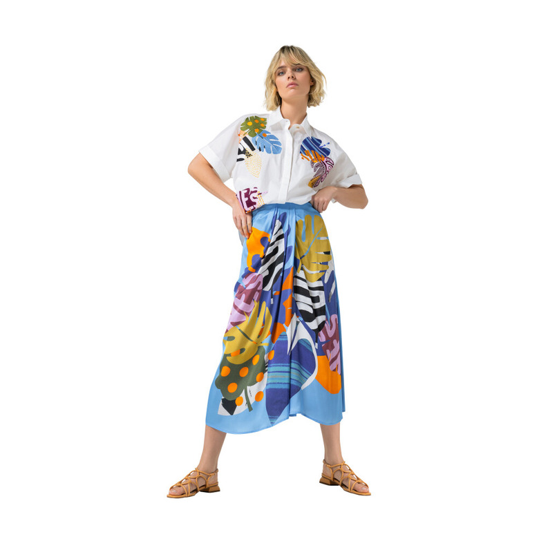 Caroline Biss jupe bleu 2