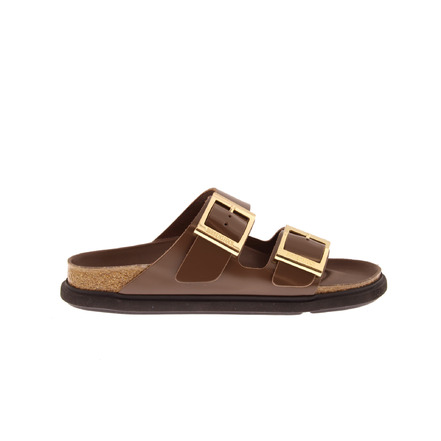 Birkenstock thong slippers brown
