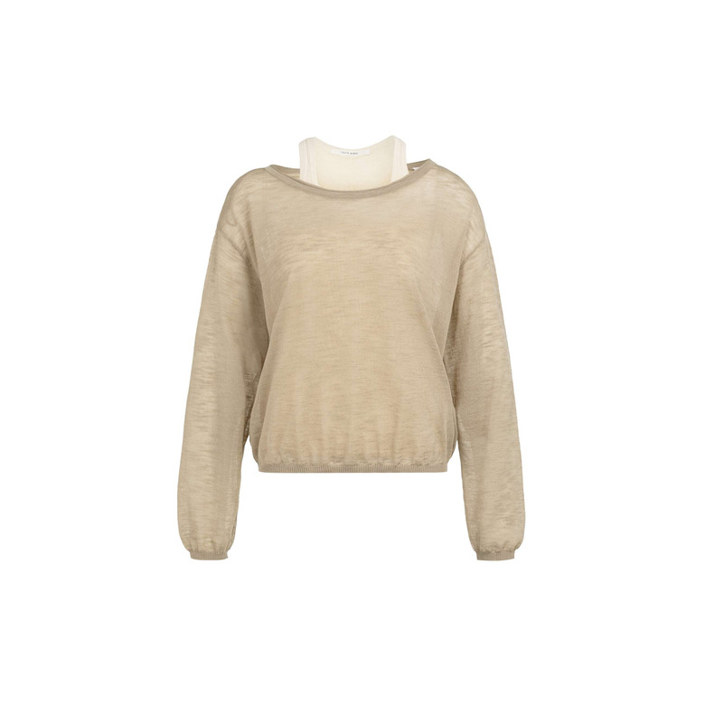 Yaya sweater lightbrown 1