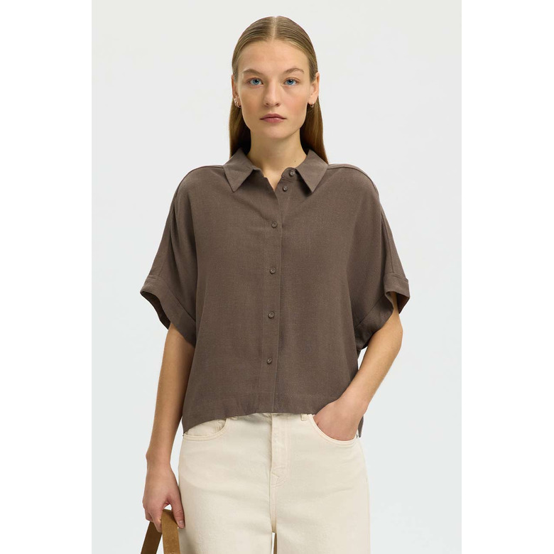 Selected Femme blouse brown 2