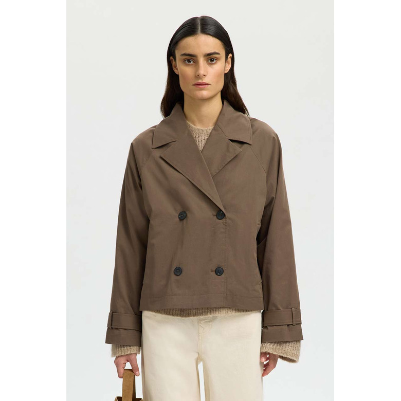 Selected Femme vest lightbrown 2