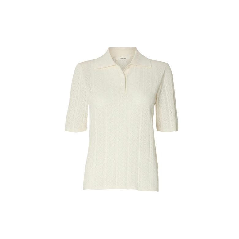 Selected Femme polo ecru 1