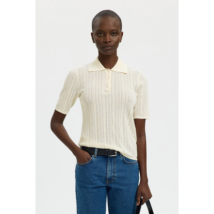 Selected Femme polo ecru