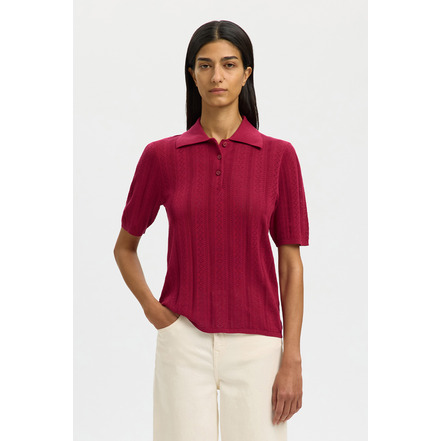 Selected Femme polo bordeaux