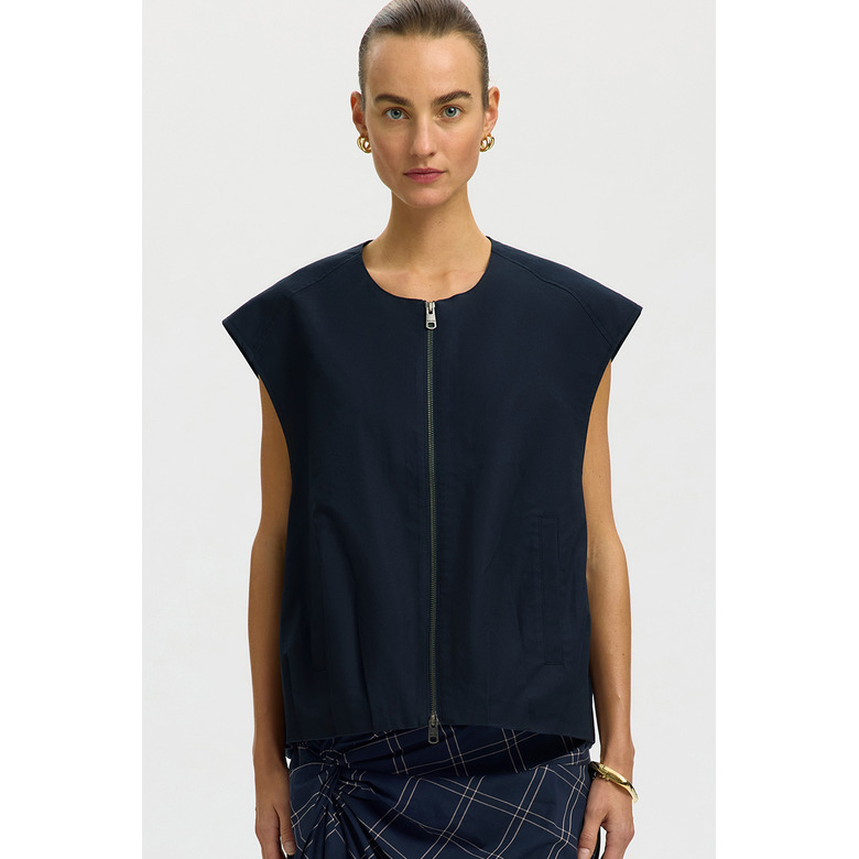 Selected Femme vest blue 2