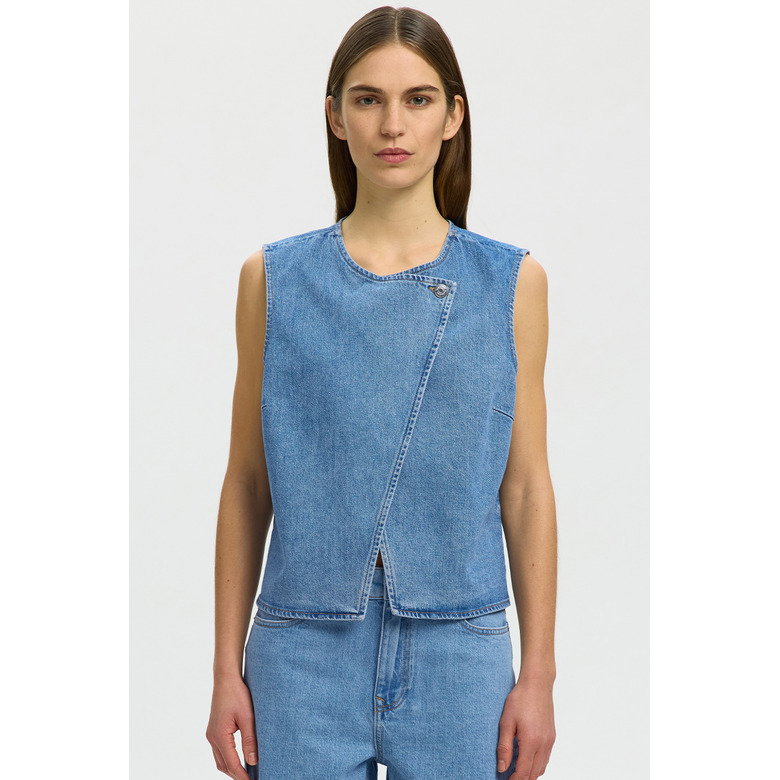 Selected Femme vest blue 2