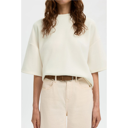 Selected Femme t-shirt ecru