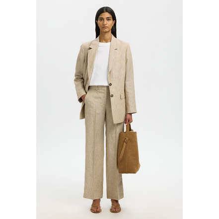 Selected Femme hose 32 inch beige