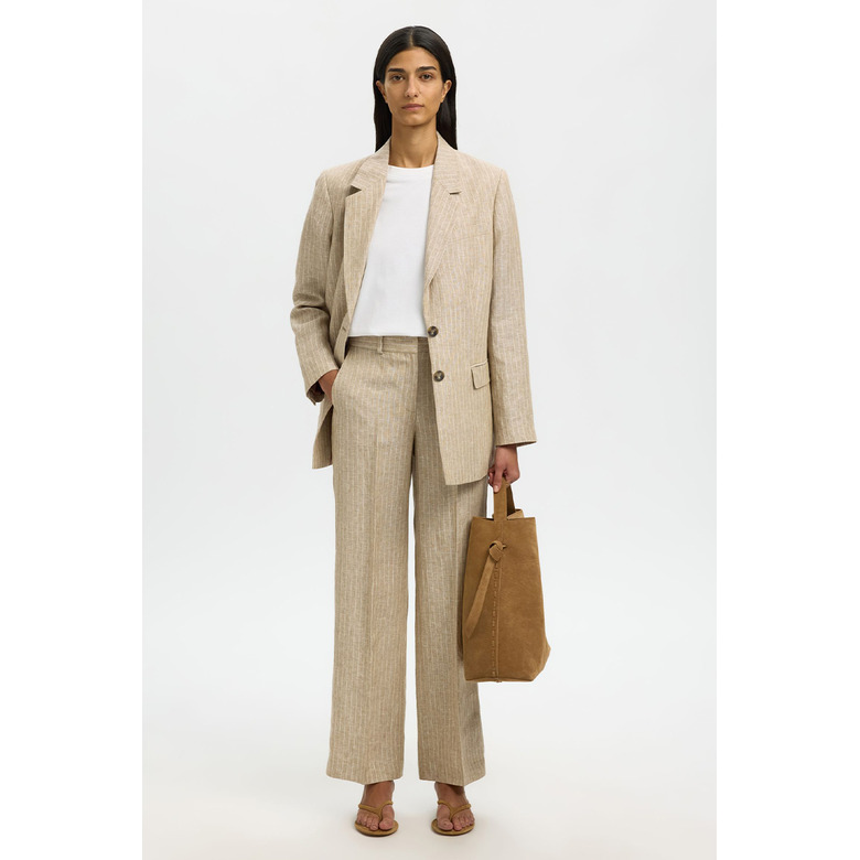 Selected Femme pantalon 32 inch beige 2