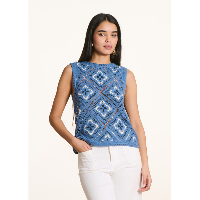 La Fee Maraboutee pull bleu 2