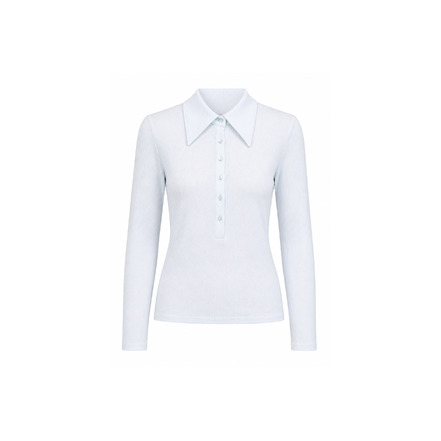 Nathalie Vleeschouwer polo bleu