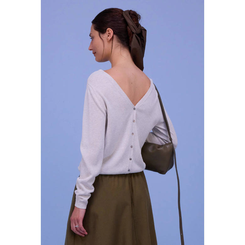 Nathalie Vleeschouwer pull blanc 2