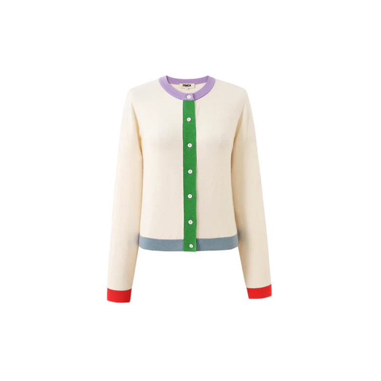 Frnch strickjacke ecru 1