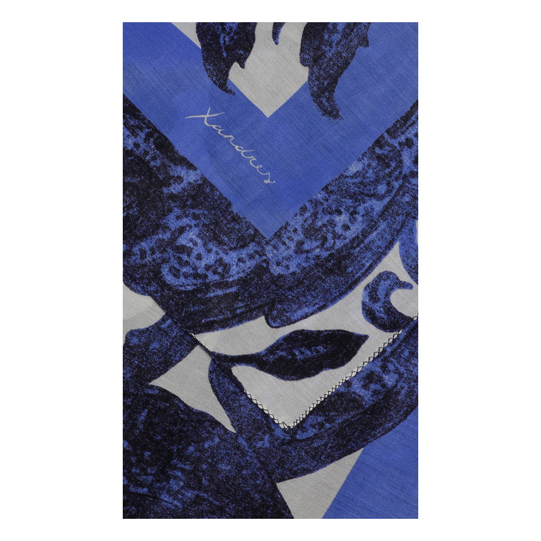 Xandres echarpe bleu 2